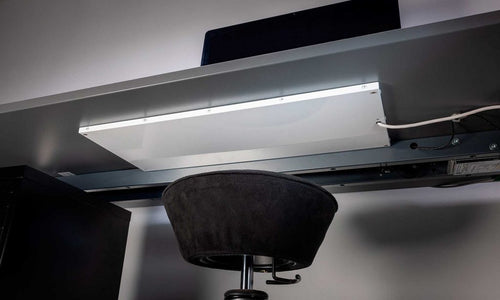 Infrarood mini- en bureauverwarmer 190 Watt | 28,5x120cm | Antraciet